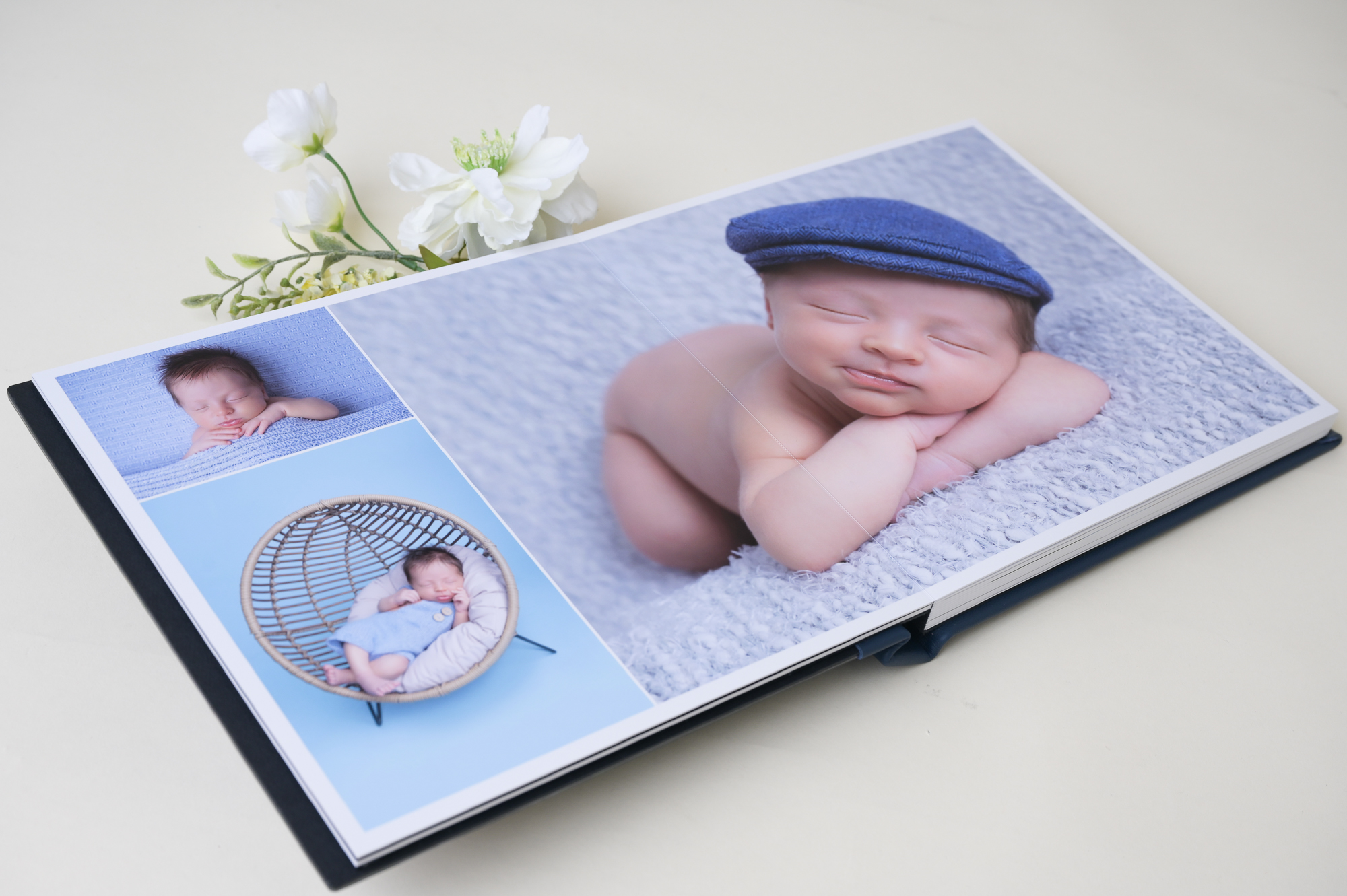 Newborn baby boy photo album